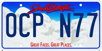 SD license plate 0CPN77