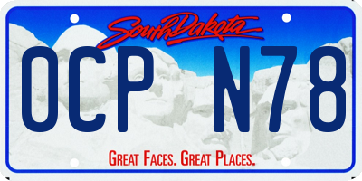 SD license plate 0CPN78
