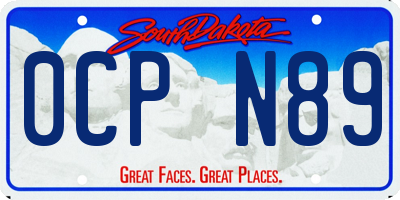 SD license plate 0CPN89