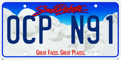 SD license plate 0CPN91