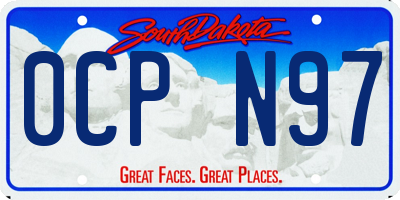 SD license plate 0CPN97