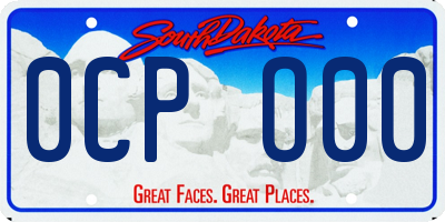 SD license plate 0CPO00