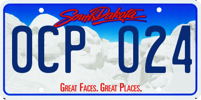 SD license plate 0CPO24