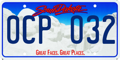 SD license plate 0CPO32