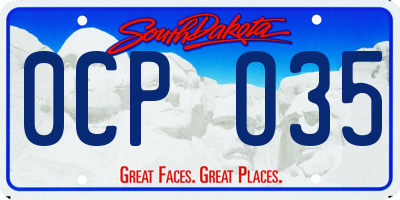 SD license plate 0CPO35