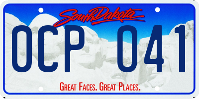 SD license plate 0CPO41