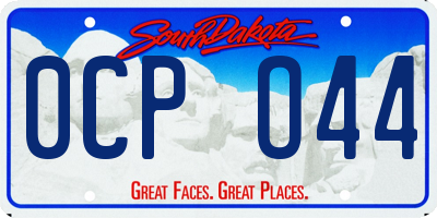 SD license plate 0CPO44