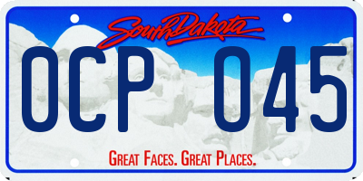 SD license plate 0CPO45