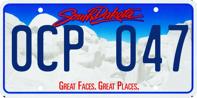 SD license plate 0CPO47