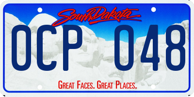 SD license plate 0CPO48