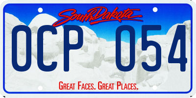 SD license plate 0CPO54