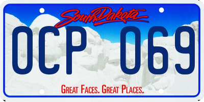 SD license plate 0CPO69