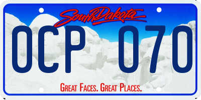 SD license plate 0CPO70