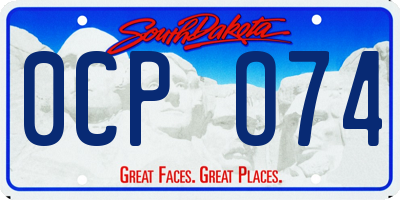 SD license plate 0CPO74