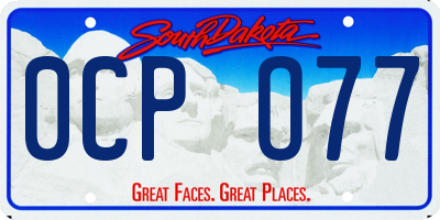 SD license plate 0CPO77