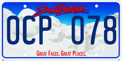 SD license plate 0CPO78