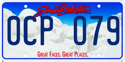 SD license plate 0CPO79