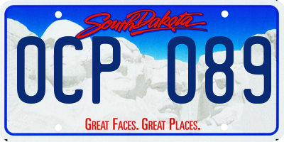 SD license plate 0CPO89