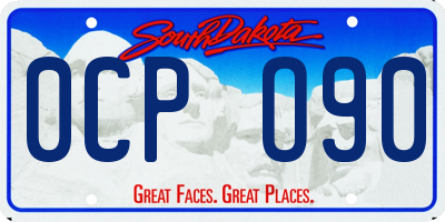 SD license plate 0CPO90