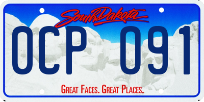 SD license plate 0CPO91