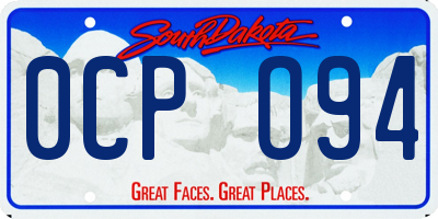 SD license plate 0CPO94