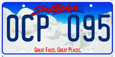SD license plate 0CPO95