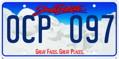 SD license plate 0CPO97