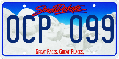 SD license plate 0CPO99