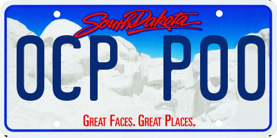 SD license plate 0CPP00