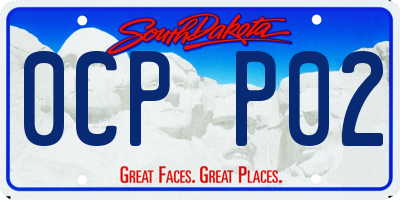 SD license plate 0CPP02