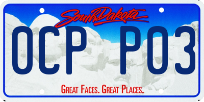 SD license plate 0CPP03
