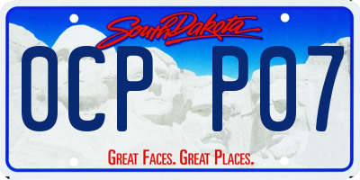 SD license plate 0CPP07