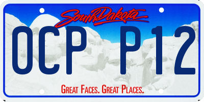 SD license plate 0CPP12