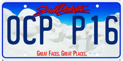 SD license plate 0CPP16