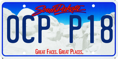 SD license plate 0CPP18