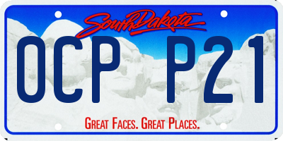 SD license plate 0CPP21