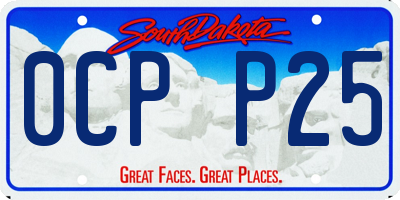 SD license plate 0CPP25