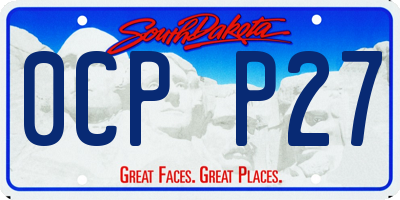 SD license plate 0CPP27