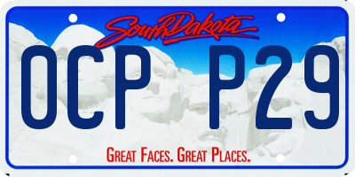 SD license plate 0CPP29