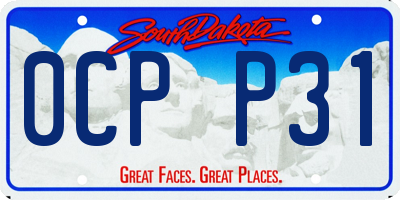 SD license plate 0CPP31