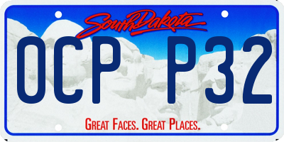SD license plate 0CPP32