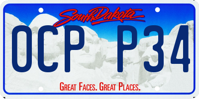 SD license plate 0CPP34