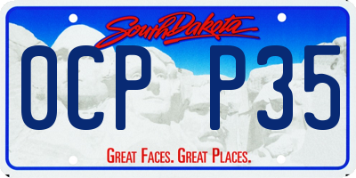 SD license plate 0CPP35