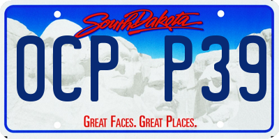 SD license plate 0CPP39