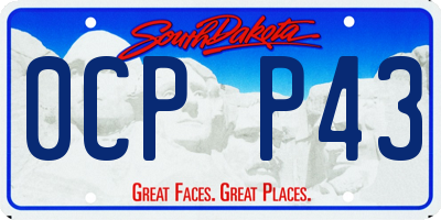 SD license plate 0CPP43