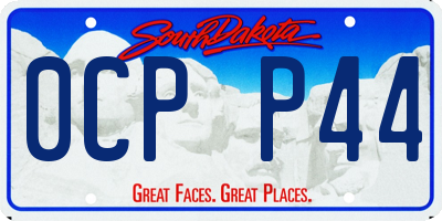 SD license plate 0CPP44