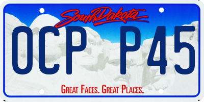 SD license plate 0CPP45