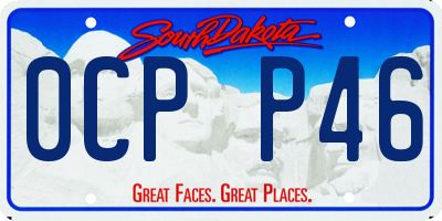 SD license plate 0CPP46