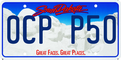 SD license plate 0CPP50