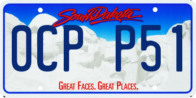 SD license plate 0CPP51